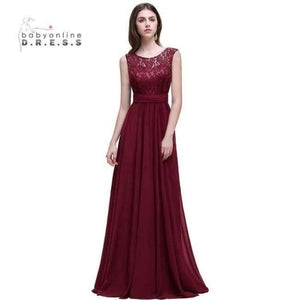 Planet Gates CPS526 burgundy / 6 Navy Burgundy Lace Chiffon Bridesmaid Dresses Long 2017 Cheap Prom Dresses Party Gowns