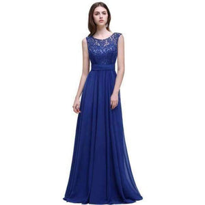 Planet Gates CPS526 royal / 6 Navy Burgundy Lace Chiffon Bridesmaid Dresses Long 2017 Cheap Prom Dresses Party Gowns
