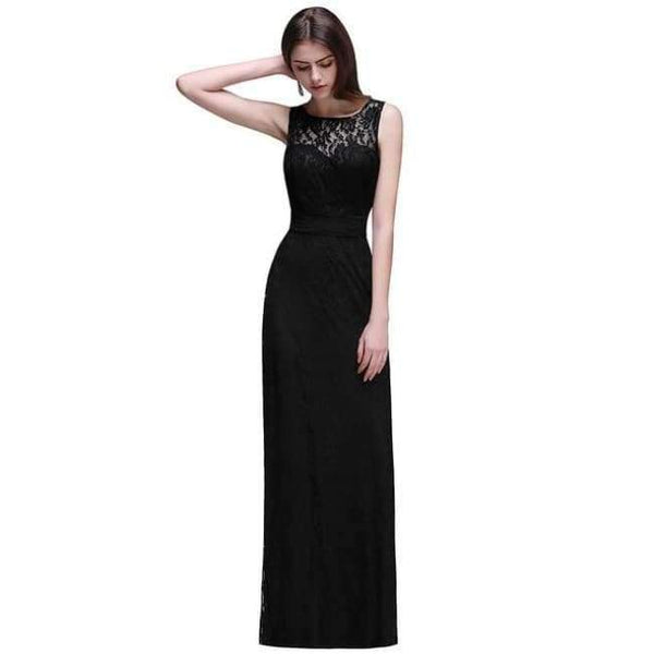 Planet Gates cps539 black / 6 Navy Burgundy Lace Chiffon Bridesmaid Dresses Long 2017 Cheap Prom Dresses Party Gowns