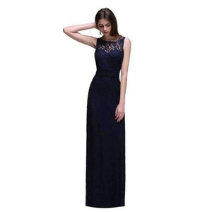 Planet Gates CPS539 navy / 2 Navy Burgundy Lace Chiffon Bridesmaid Dresses Long 2017 Cheap Prom Dresses Party Gowns