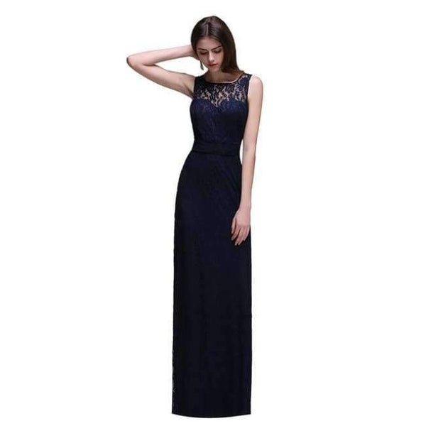 Planet Gates CPS539 navy / 2 Navy Burgundy Lace Chiffon Bridesmaid Dresses Long 2017 Cheap Prom Dresses Party Gowns