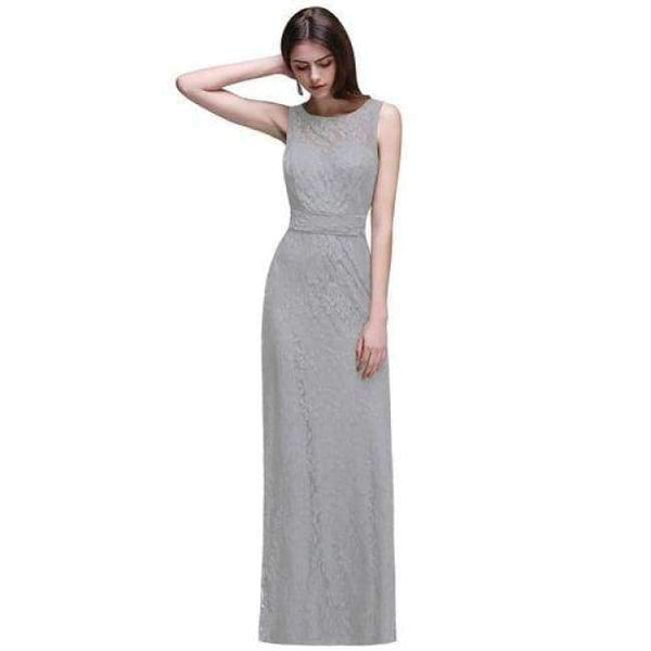 Planet Gates CPS539 silver / 6 Navy Burgundy Lace Chiffon Bridesmaid Dresses Long 2017 Cheap Prom Dresses Party Gowns