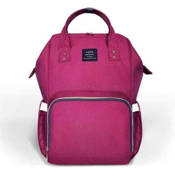 Planet Gates Cranberry Red Baby Diaper Bag Fashion Mummy Maternity Nappy Bag Large Capacity Baby Bag Travel Backpack Designer Nursing Bag/