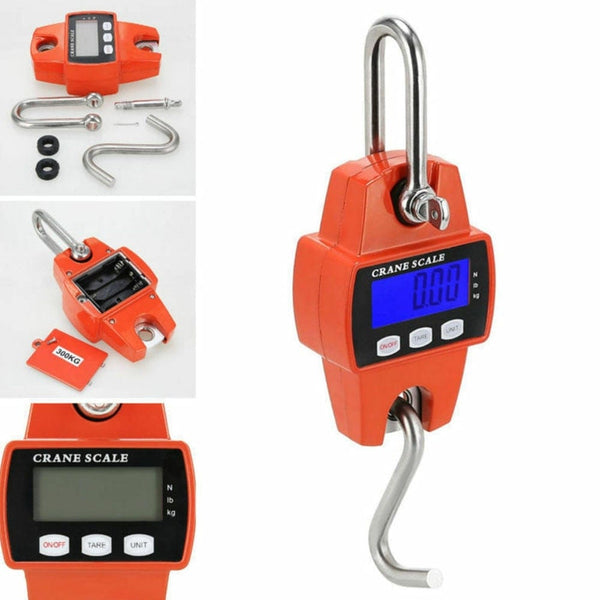 Planet Gates Crane Scale Weight 300kg/50g Digital Electronic Balance LCD for Home Farm Market Heavy Duty Hanging Hook Portable Digital Scales