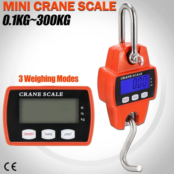Planet Gates Crane Scale Weight 300kg/50g Digital Electronic Balance LCD for Home Farm Market Heavy Duty Hanging Hook Portable Digital Scales