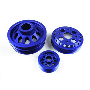 Planet Gates Crank Pulley For Nissan 350Z VQ35DE Z33 350GT Skyline Fairlady 3.5L Aluminum Crankshaft Belt Pulley CP-NS350ZBL