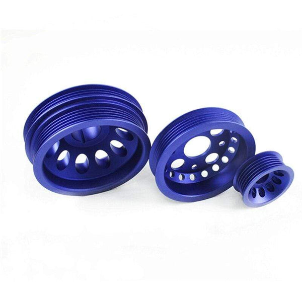 Planet Gates Crank Pulley For Nissan 350Z VQ35DE Z33 350GT Skyline Fairlady 3.5L Aluminum Crankshaft Belt Pulley CP-NS350ZBL