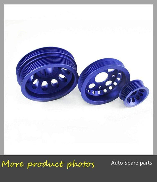 Planet Gates Crank Pulley For Nissan 350Z VQ35DE Z33 350GT Skyline Fairlady 3.5L Aluminum Crankshaft Belt Pulley CP-NS350ZBL