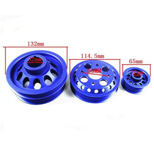 Planet Gates Crank Pulley For Nissan 350Z VQ35DE Z33 350GT Skyline Fairlady 3.5L Aluminum Crankshaft Belt Pulley CP-NS350ZBL