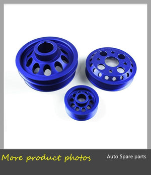 Planet Gates Crank Pulley For Nissan 350Z VQ35DE Z33 350GT Skyline Fairlady 3.5L Aluminum Crankshaft Belt Pulley CP-NS350ZBL