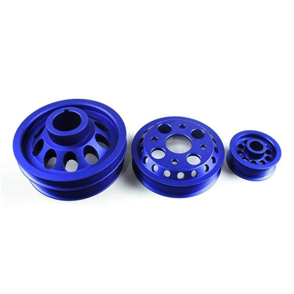 Planet Gates Crank Pulley For Nissan 350Z VQ35DE Z33 350GT Skyline Fairlady 3.5L Aluminum Crankshaft Belt Pulley CP-NS350ZBL