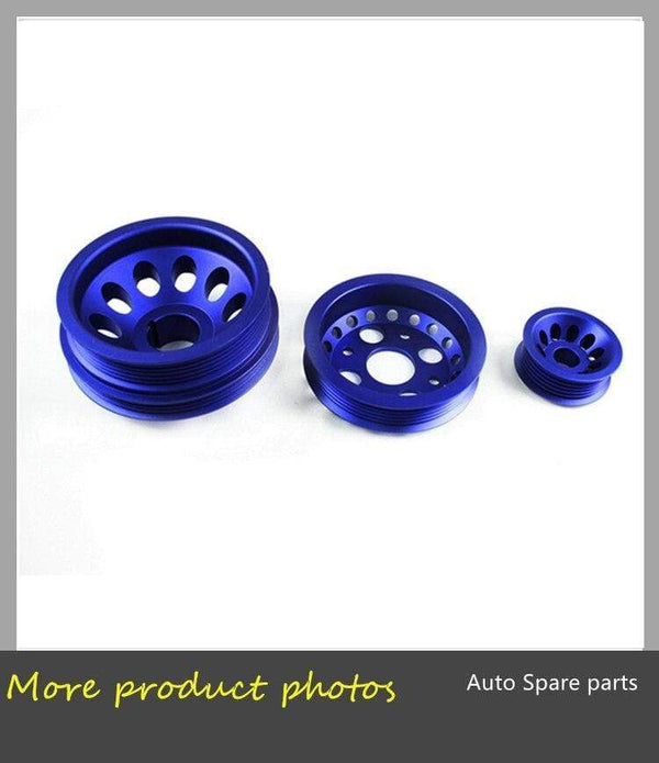 Planet Gates Crank Pulley For Nissan 350Z VQ35DE Z33 350GT Skyline Fairlady 3.5L Aluminum Crankshaft Belt Pulley CP-NS350ZBL