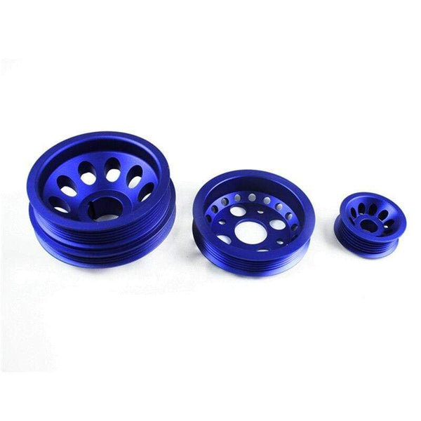 Planet Gates Crank Pulley For Nissan 350Z VQ35DE Z33 350GT Skyline Fairlady 3.5L Aluminum Crankshaft Belt Pulley CP-NS350ZBL