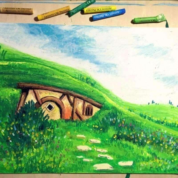 Planet Gates Crayons 50 colors ARTISTS oil pastels for children drug-free child oil painting stick mops Paint By Number Pe