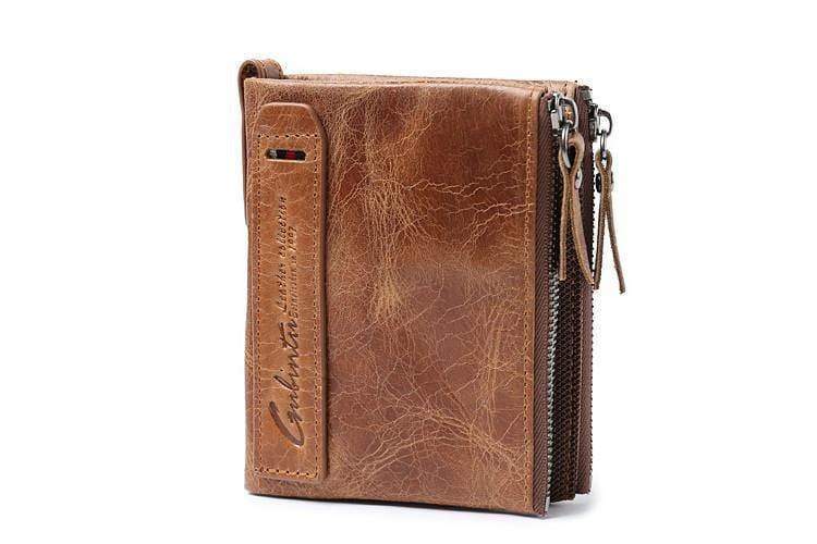 Planet Gates Crazy Horse Leather Men Wallet Short Coin Purse Small Vintage Wallets Brand High Quality Designer carteira