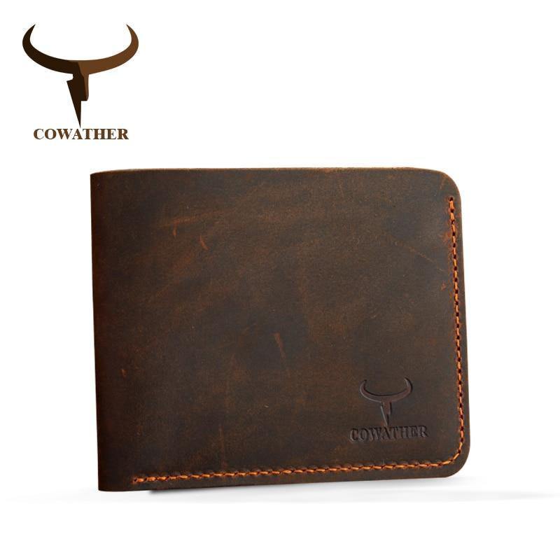 Planet Gates Crazy horse leather men wallets Vintage genuine leather wallet for men cowboy top leather thin to put free shipping