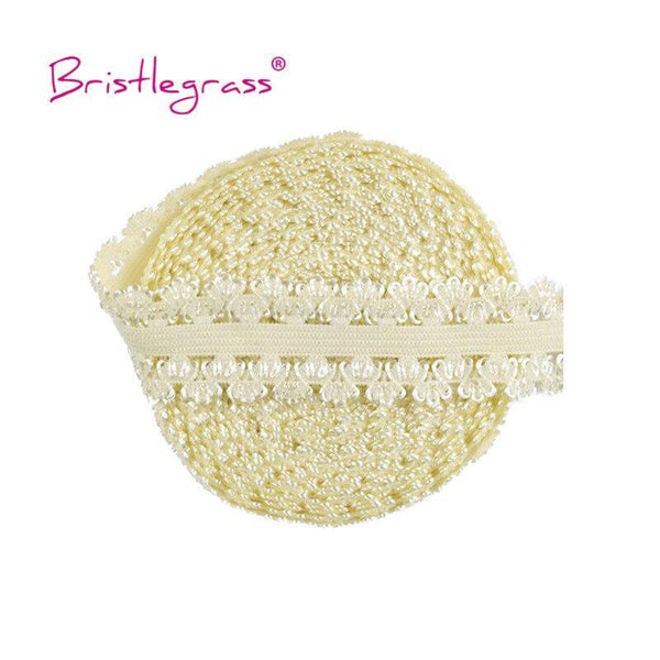 Planet Gates Cream 5 Yard 3/4" 20mm Picot Loop Crown Frilly Lace Trim Elastics Spandex Bands Hair Tie Headband Tutu Dress Sewing Craft