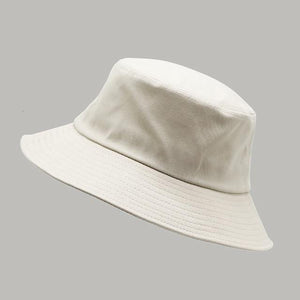 Planet Gates creamy white / 54-57cm Large Size Sun Hat Women Blank Fisherman Hat Pure Cotton Panama Cap Plus Size Bucket Hats 54-57cm 57-60cm 60-63cm