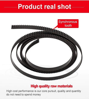 Planet Gates CREASEE Synchronous Bel For 3D Printer Black Rubber 2GT 6mm Timing Belt X Y Axis Belt for Printer  50mm 100mm Printer 3dParts