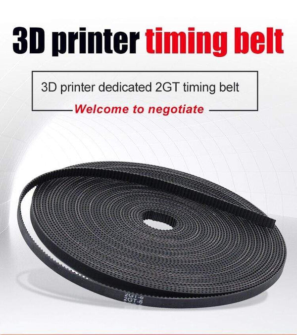 Planet Gates CREASEE Synchronous Bel For 3D Printer Black Rubber 2GT 6mm Timing Belt X Y Axis Belt for Printer  50mm 100mm Printer 3dParts