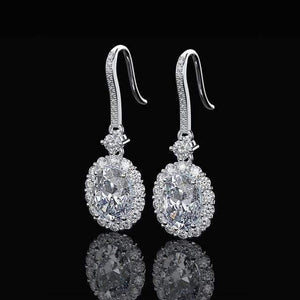 Planet Gates Created Moissanite 925 Sterling Silver Pink Sapphire Ruby Gemstone Drop Dangle Diamonds Earrings Fine Jewelry Wholesale Drop Shipping