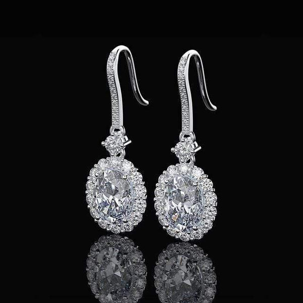 Planet Gates Created Moissanite 925 Sterling Silver Pink Sapphire Ruby Gemstone Drop Dangle Diamonds Earrings Fine Jewelry Wholesale Drop Shipping