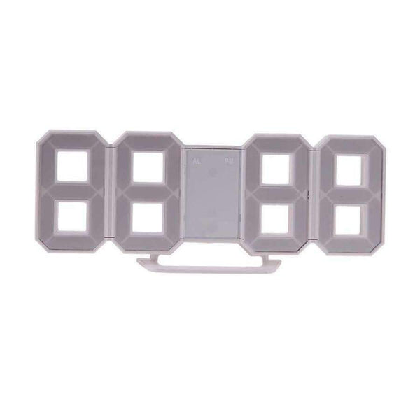 Planet Gates Creative 3D 4 Digital LED Table Wall Clock Timer Home Decoration Desk Alarm Snooze Alert 12/24Hour Display Novelty Lighting