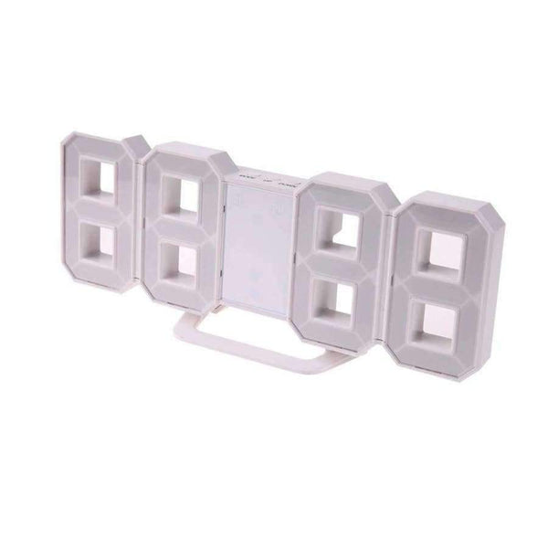 Planet Gates Creative 3D 4 Digital LED Table Wall Clock Timer Home Decoration Desk Alarm Snooze Alert 12/24Hour Display Novelty Lighting