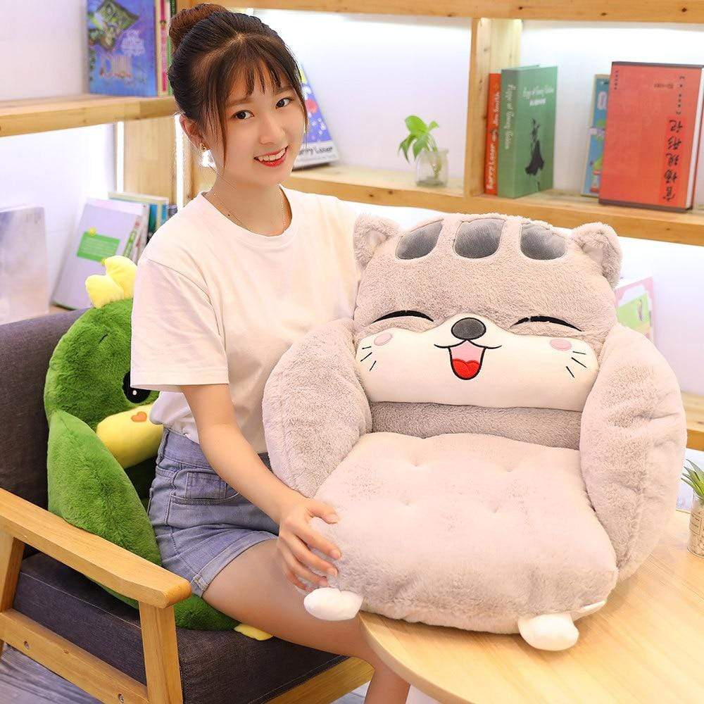 Planet Gates Creative cartoon rabbit plush semi-enclosed animal seat cushion thickened office chair cushion for leaning on student buttock