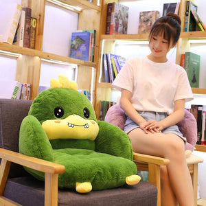 Planet Gates Creative cartoon rabbit plush semi-enclosed animal seat cushion thickened office chair cushion for leaning on student buttock