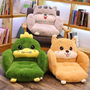 Planet Gates Creative cartoon rabbit plush semi-enclosed animal seat cushion thickened office chair cushion for leaning on student buttock