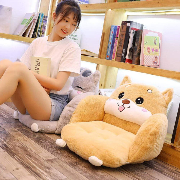 Planet Gates Creative cartoon rabbit plush semi-enclosed animal seat cushion thickened office chair cushion for leaning on student buttock