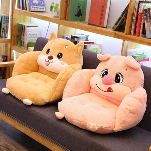 Planet Gates Creative cartoon rabbit plush semi-enclosed animal seat cushion thickened office chair cushion for leaning on student buttock