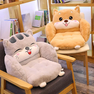 Planet Gates Creative cartoon rabbit plush semi-enclosed animal seat cushion thickened office chair cushion for leaning on student buttock