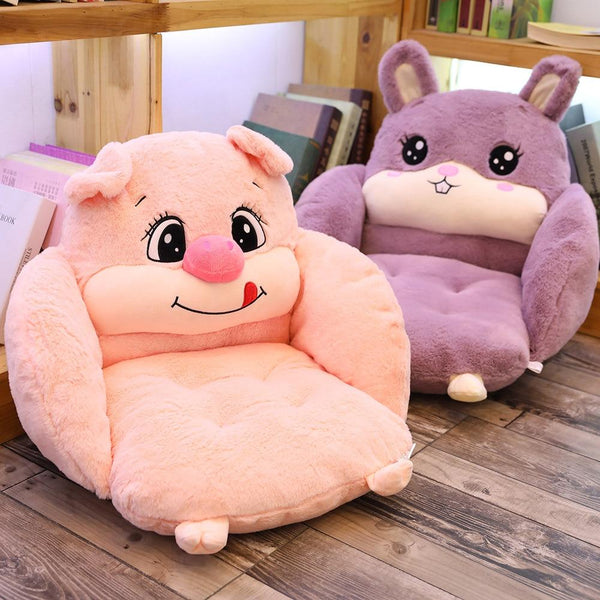 Planet Gates Creative cartoon rabbit plush semi-enclosed animal seat cushion thickened office chair cushion for leaning on student buttock
