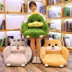 Planet Gates Creative cartoon rabbit plush semi-enclosed animal seat cushion thickened office chair cushion for leaning on student buttock