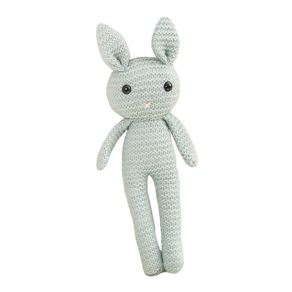 Planet Gates Creative Handmade knitted Rabbit Doll Animal Stuffed Plush Toy Baby Soothing Baby Sleeping Plush Toy Gifts for Kids Birthday