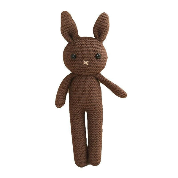 Planet Gates Creative Handmade knitted Rabbit Doll Animal Stuffed Plush Toy Baby Soothing Baby Sleeping Plush Toy Gifts for Kids Birthday