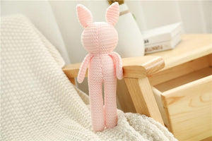 Planet Gates Creative Handmade knitted Rabbit Doll Animal Stuffed Plush Toy Baby Soothing Baby Sleeping Plush Toy Gifts for Kids Birthday