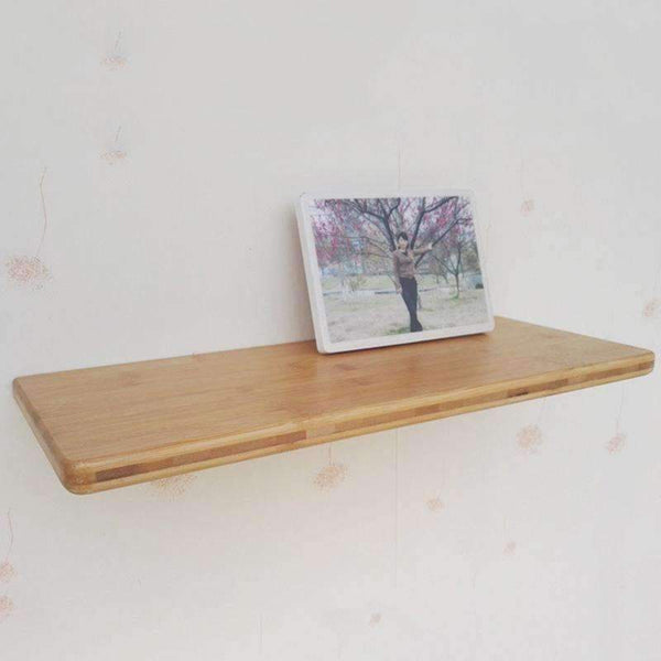 Planet Gates Creative Kitchen Storage Wall Shelf Floating Wall Mounted Shelf Bamboo Photo Book Display Rack Holder Storage Ledge