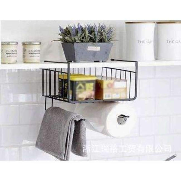 Planet Gates Creative Multifunctional Over Door Storage Rack Kitchen Cabinet Drawer Organizer Basket Paper Towel Roll Holder Kitchen Storage