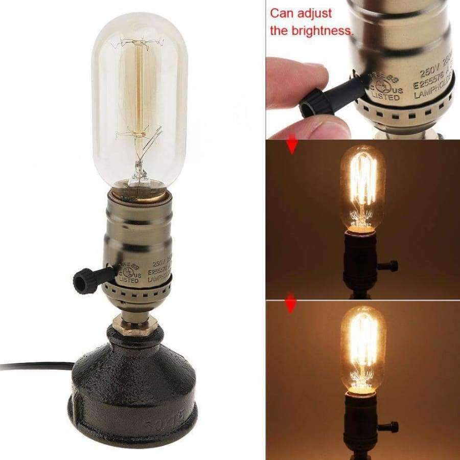 Planet Gates Creative Retro Style Edison Light Bulb with Lamp Holder 110V-240V 40W and Dimming Switch for Home Shop Decoration
