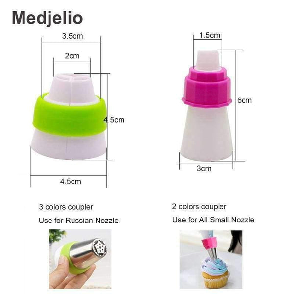 Planet Gates Kreativní růže Tulipán Rusko Tryska Polevové Tipy Na Dort Květina List Srdce Zdobení Nástroje Silikonové Sáčky Zdarma Spojky