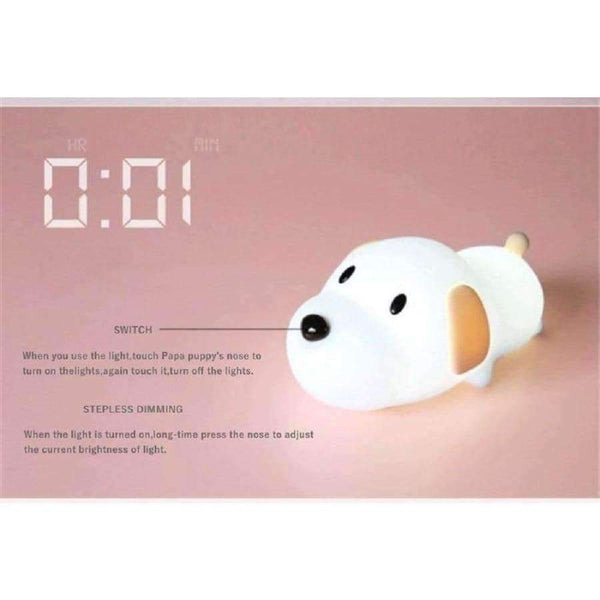 Planet Gates Creative stud silicone lamp USB charging PAPA puppy night light infinitely dimmer dimmer lamp birthday gift