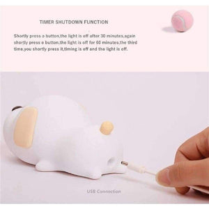 Planet Gates Creative stud silicone lamp USB charging PAPA puppy night light infinitely dimmer dimmer lamp birthday gift