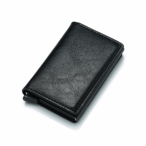 Planet Gates Credit Card Holder PU Leather Wallet Antitheft Men Wallets Automatic Pop Up Card Case Metal men Card Holder RFID