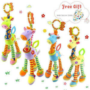 Planet Gates Crib Hanging Toys For Babies Soft Animals Giraffe Rattle Bell Stroller Toys For Kids Teether Early Learning Education Color Toys