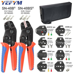 Planet Gates Crimping Pliers Set SN-48BS(=SN-48B+SN-28B) Jaw Kit for 2.8 4.8 6.3 VH3.96/Tube/Insulation Terminals Electrical Clamp Min Tools