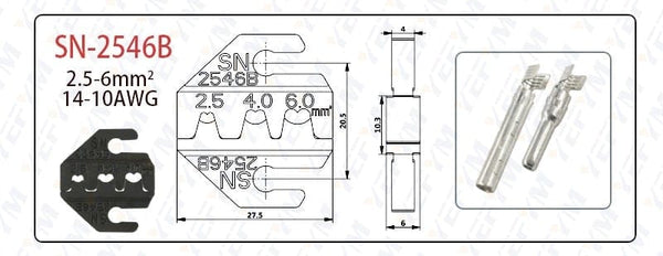 Planet Gates Crimping tool pliers jaws SN-48B / 48BS / 02C / 2549 / 03H / 2546B / 2WF2C / 06WF / 16WF / 06, used for crimping terminals