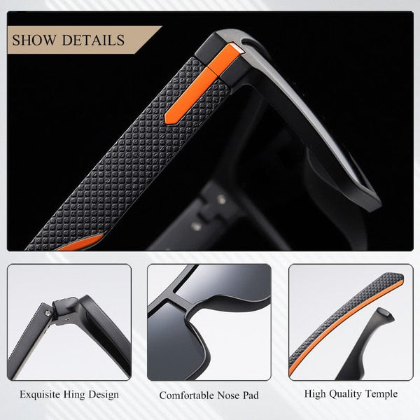 Planet Gates CRIXALIS Fashion Polarized Sunglasses For Men Square Oversized Anti Glare Driver Mirror Sun Glasses Women UV400 Goggles Male